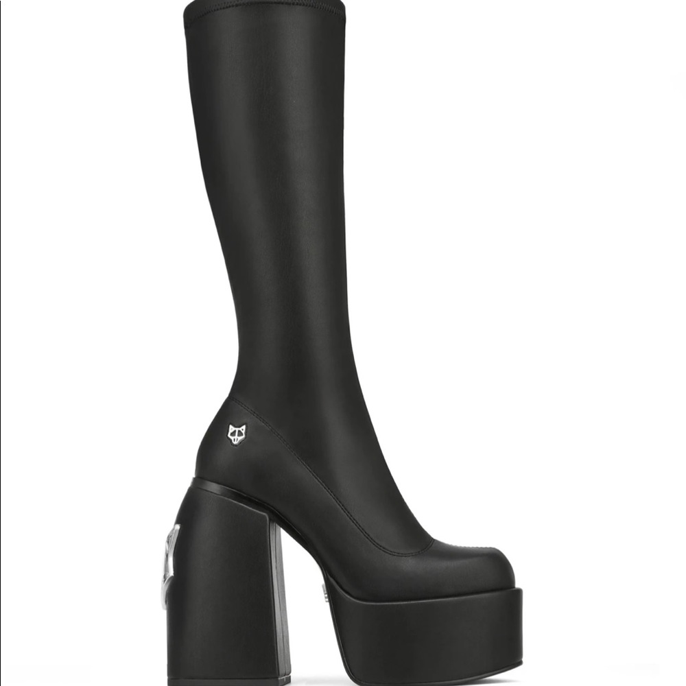 Authentic brand Naked Wolfe spice stretch black boots NWT